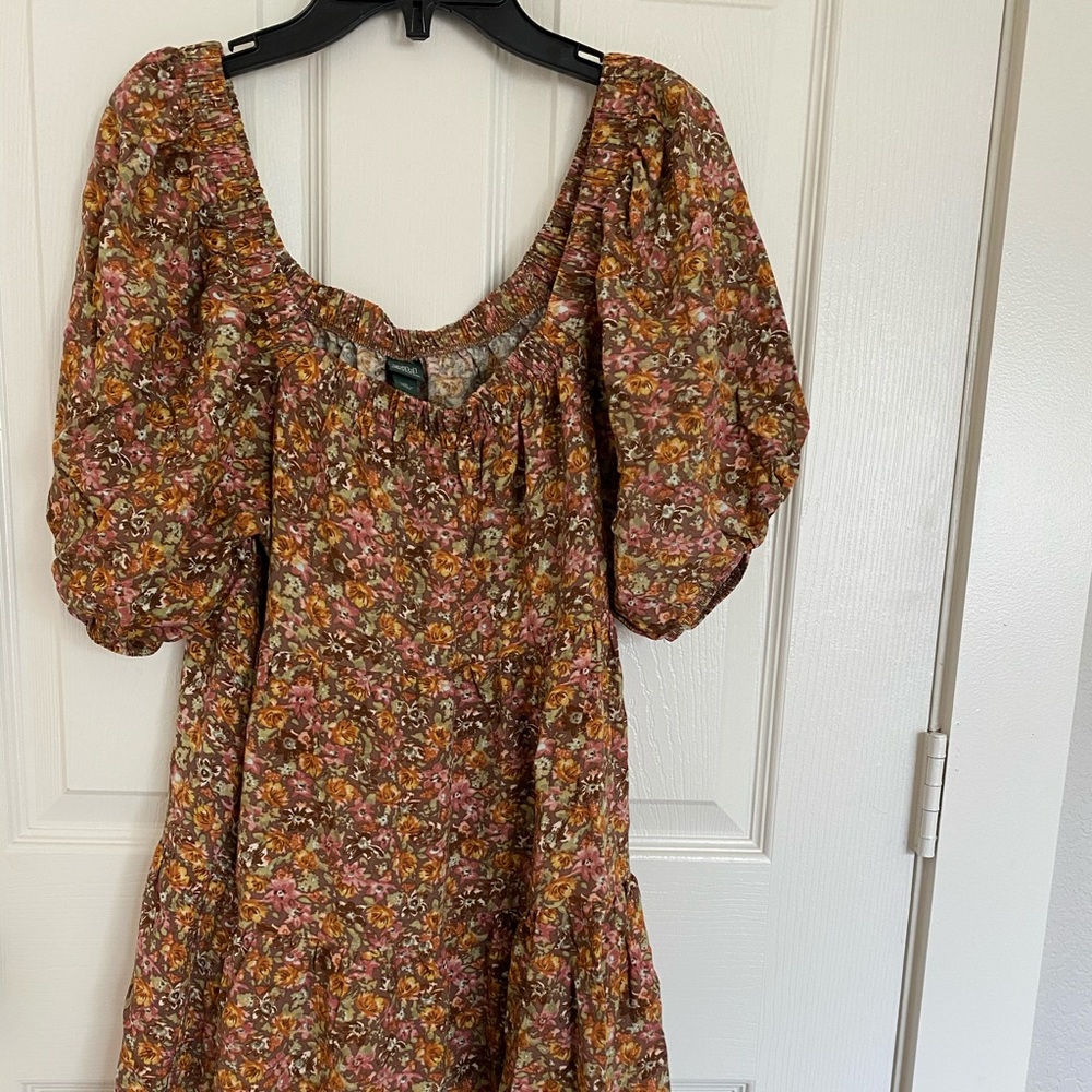 Wild Fable Brown Floral Dress size medium